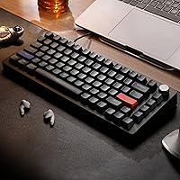 Vista 2 de DrunkDeer Teclado mecánico A75, teclados para juegos TKL, disparador rápido, interruptor magnético hiperrápido, USB compacto con cable RGB, 82