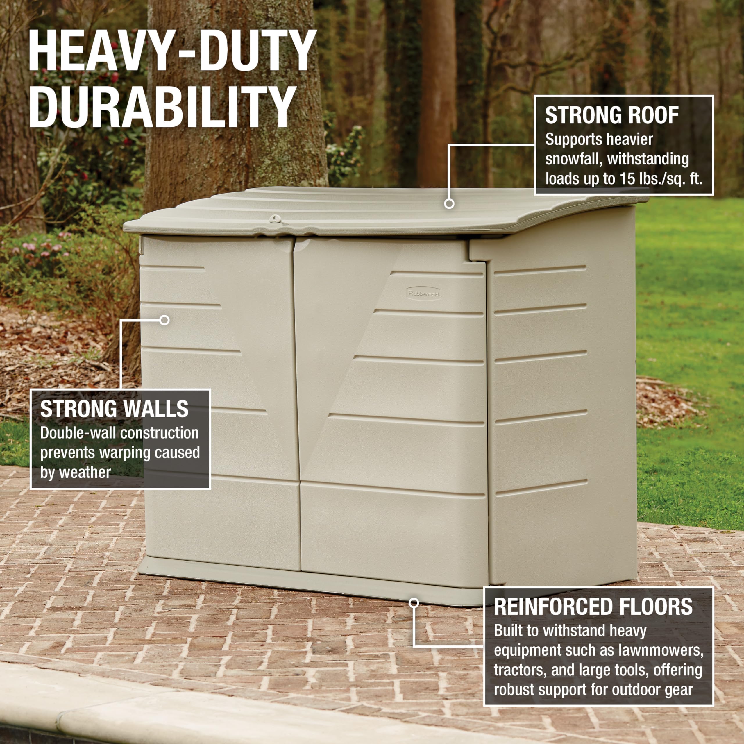 Amazon.com : Rubbermaid Large Horizontal Resin Outdoor Storage 
