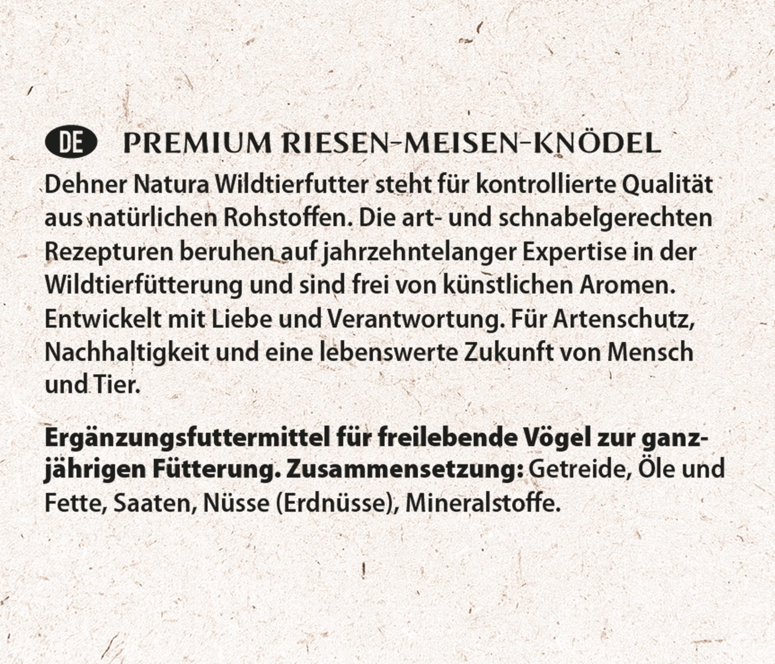 Dehner Natura Premium Nourriture pour Oiseaux Sauvages, Boules de Graisse géantes, 21 pièces (5,25 kg)