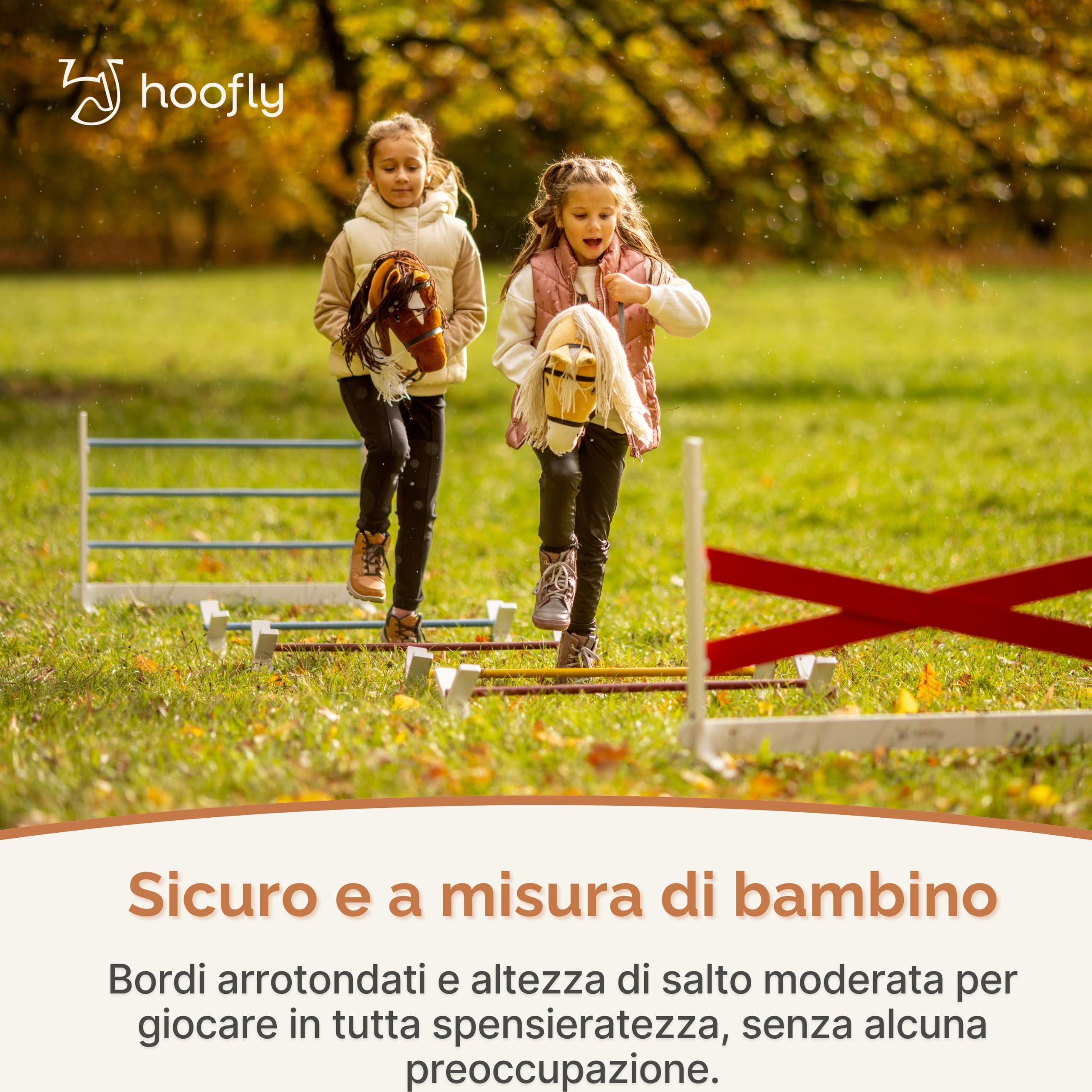 Set di 3 cavaletti Hobby Horse – Accessori Hobby Horsing per Bambini/Ostacoli da Salto & Allenamento/Percorso Stick Horse & Regalo Bambino