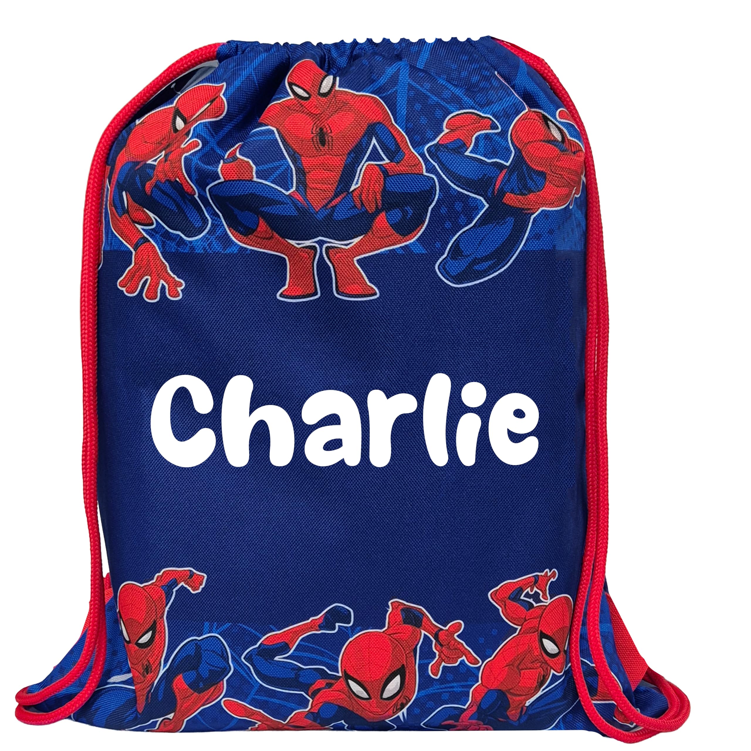 Marvel Spiderman Boys Drawstring Bag School PE Gym Swimming (Spiderman Multicoloured)
