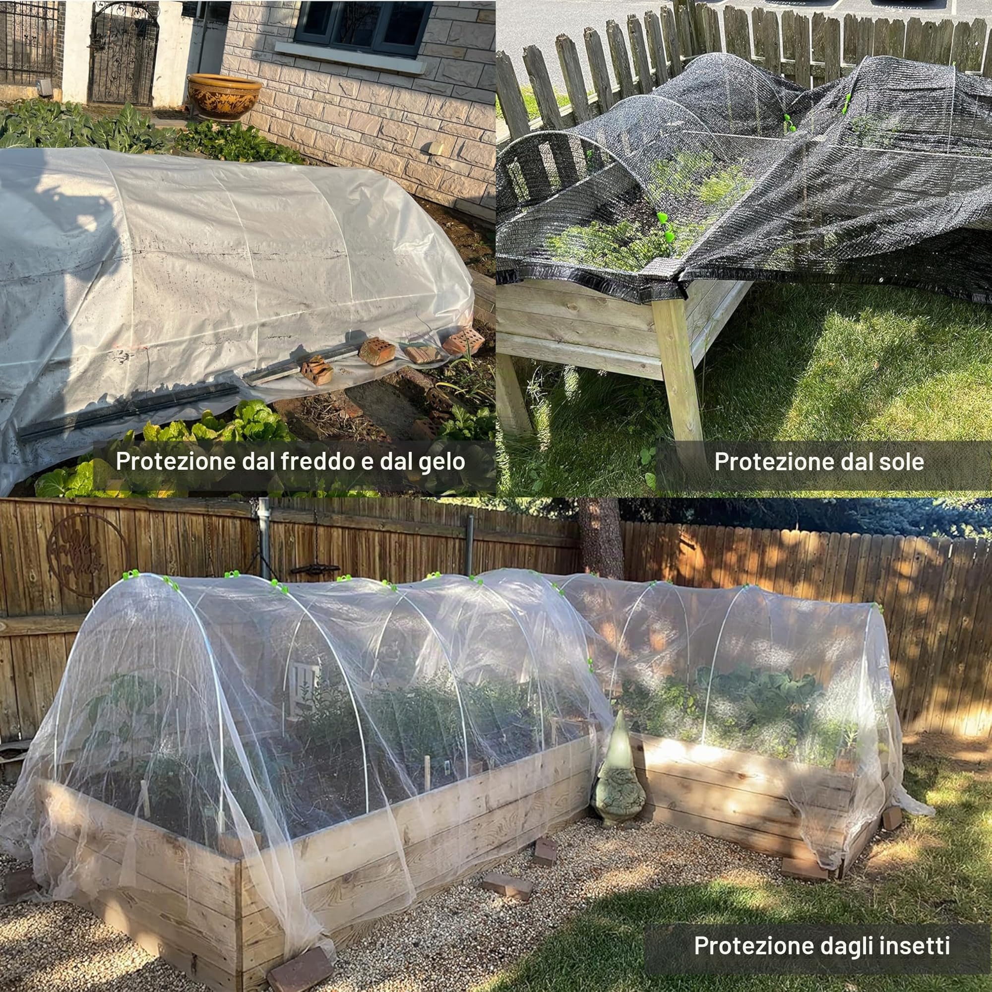 Cerchi da Giardino per Serra, Letto rialzato con Archi a Tunnel da 30 Pezzi, Arco per Serra Avvolto in plastica da 6 mm, Tunnel per Telaio Freddo con Pneumatici per Serra Fai-da-Te