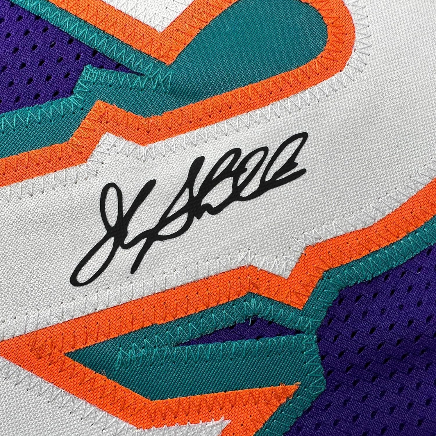 Facsimile Autographed John Stockton Utah Purple Reprint Laser Auto Basketball Jersey Size Men's XL - Image 2