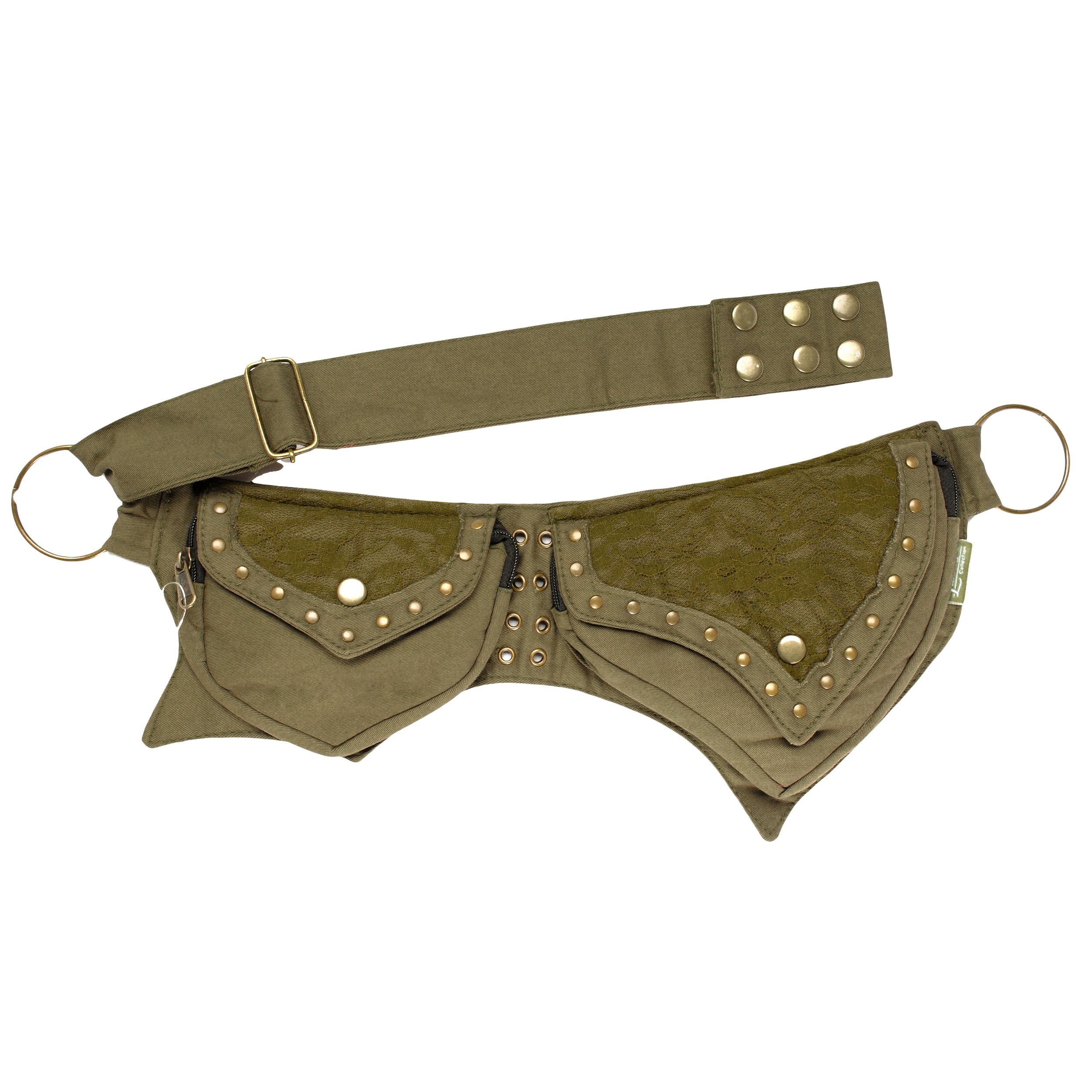 Practical Fannypack Cotton Waistbag Travel Utility Belt-Sage-One Size