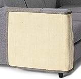 Navaris Cat Scratch Mat Sofa Shield - Natural Sisal Furniture Protector Scratching Pad for Cats - Scratch Carpet for Couch, Sofa, Chair - Left - 8