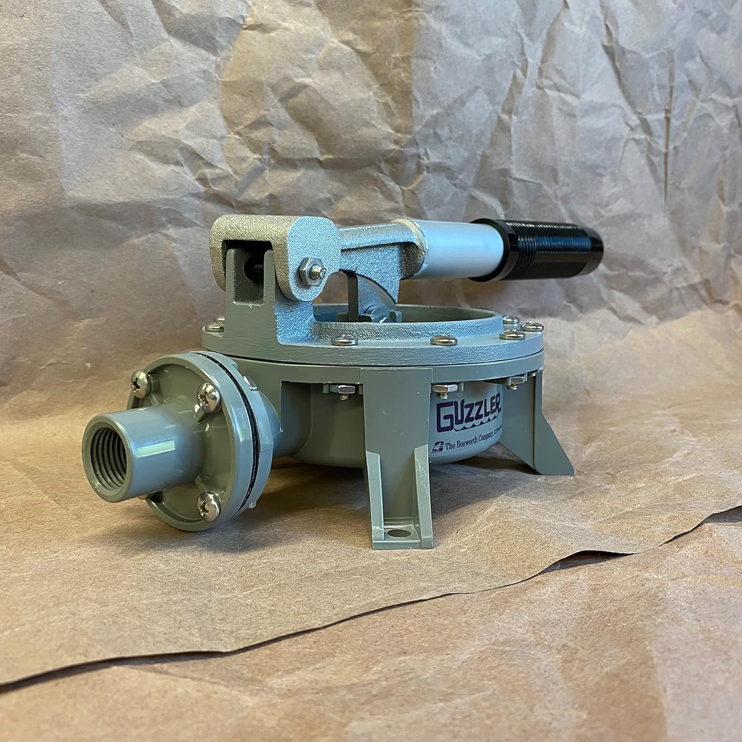 Guzzler® GH-0400D Utility/Bilge/Transfer/Manual Hand Pump w/1/2-in Tapped (Female) Ends and Aluminum Clamp Ring