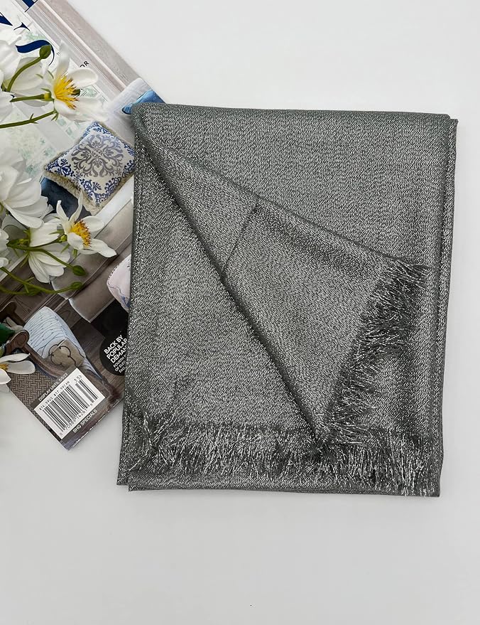 Bufanda Pashmina con Brillo para Mujer miniatura 6
