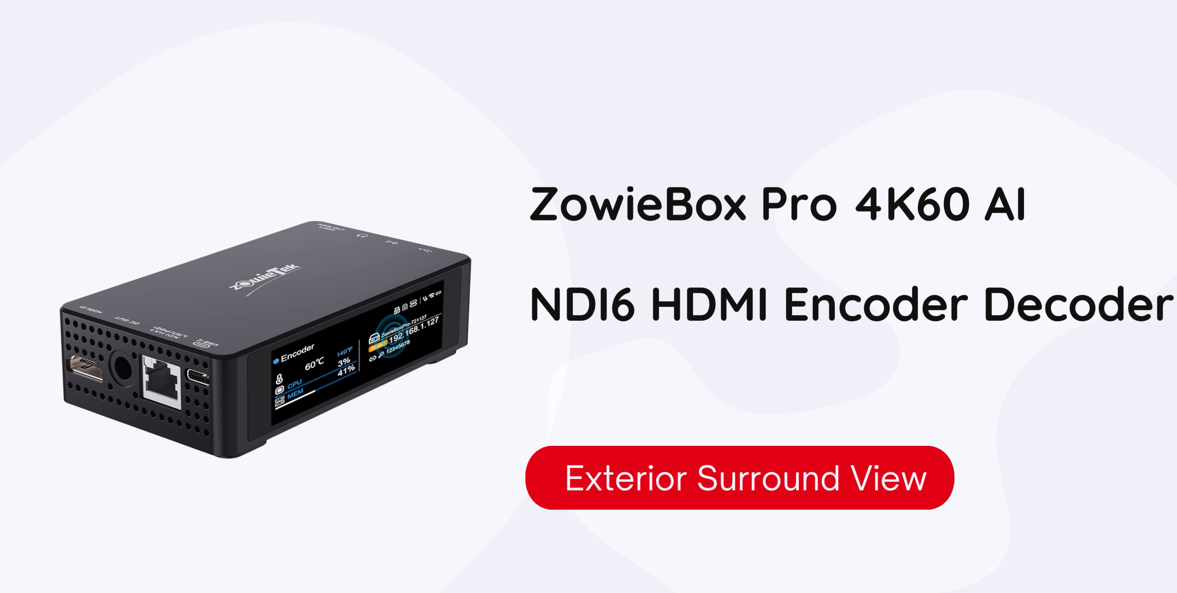 Amazon.com: 4K60 HDMI NDI Video Encoder Decoder, ZowieBox Pro, NDI