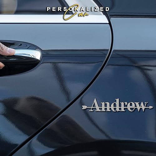 Miniatura 2 de Emblema de coche personalizado con letra de tiro con arco con nombre 3D, placa de identificación de repuesto para maletero, emblema de letras de