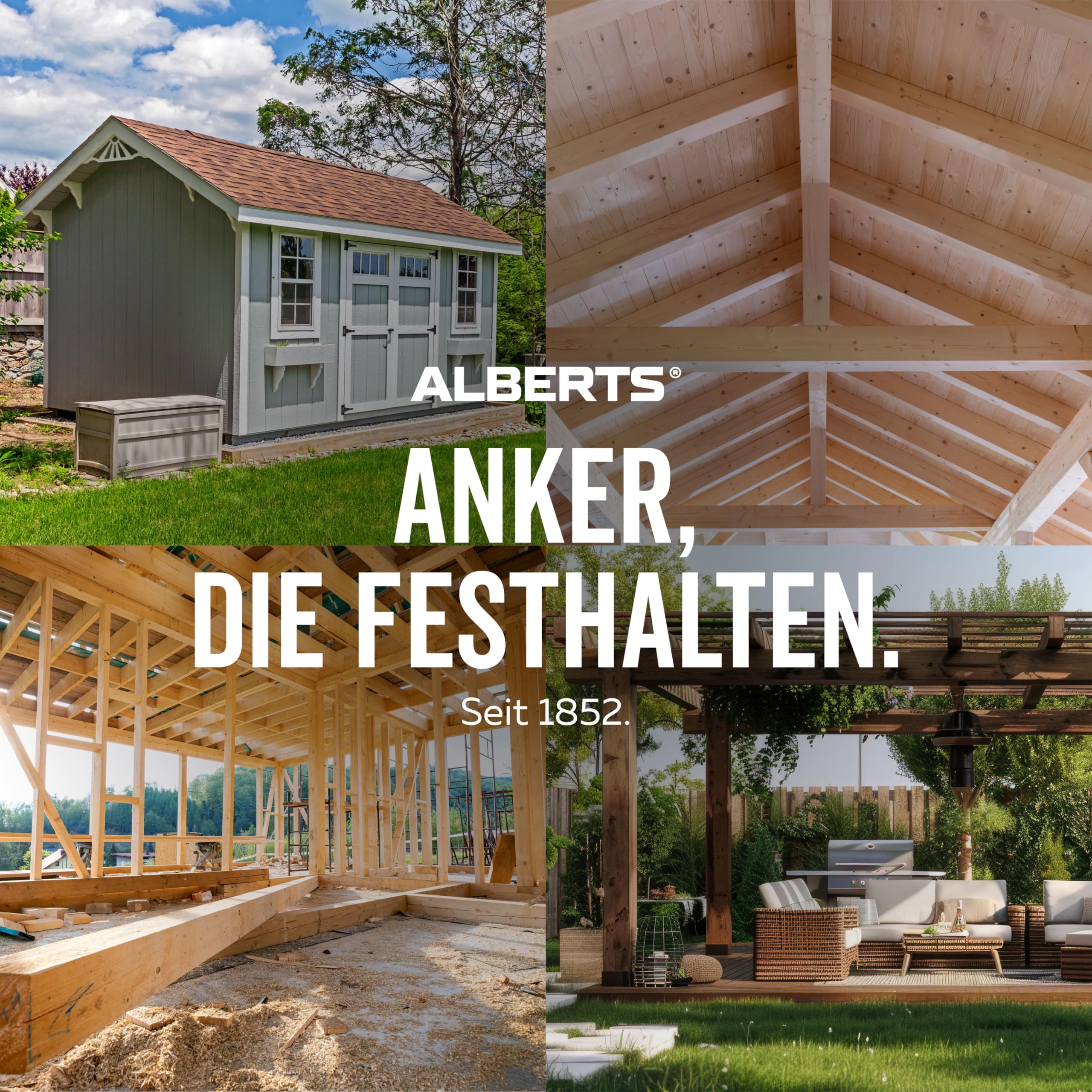 Alberts 836467 Sparren-Pfettenanker | universal verwendbar | sendzimirverzinkt | 33 x 33 x 250 mm | 100er Set