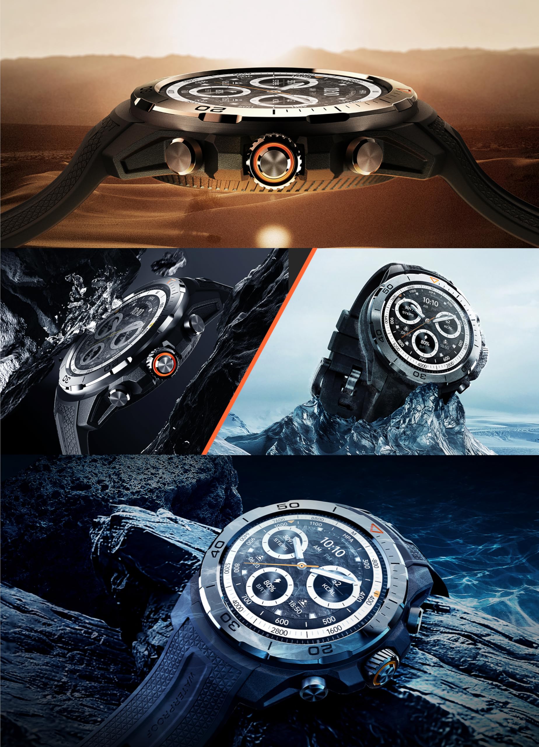 Mibro GS Explorer Smart Watch, schermo AMOLED rotondo da 1,34 pollici, supporta oltre 150 modalità sportive, GPS a doppia frequenza con 5 satelliti e livello impermeabile fino a 100 metri, nero