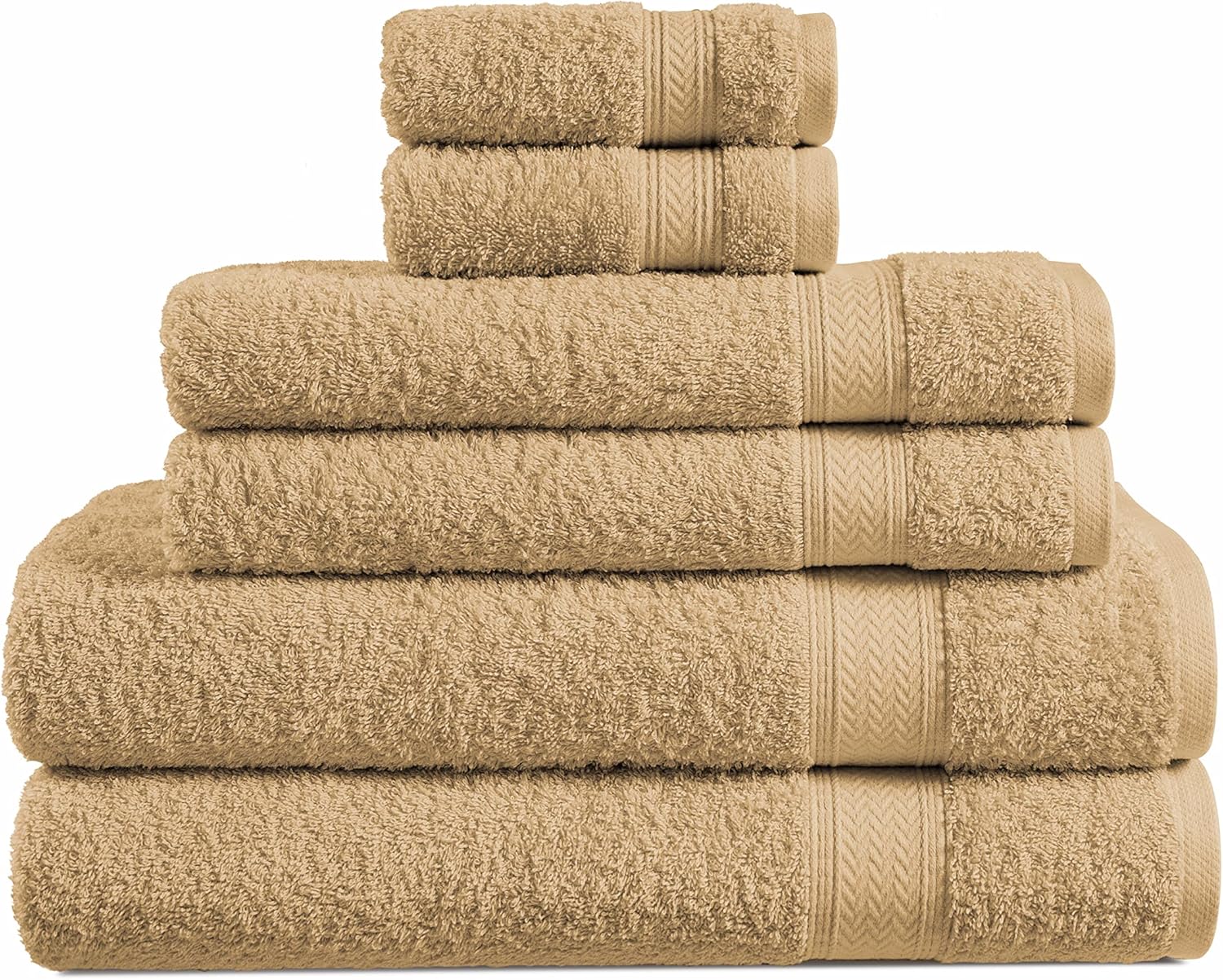 6 Piece Bath Towel Set 100 Cotton Bathroom Towels, Extra