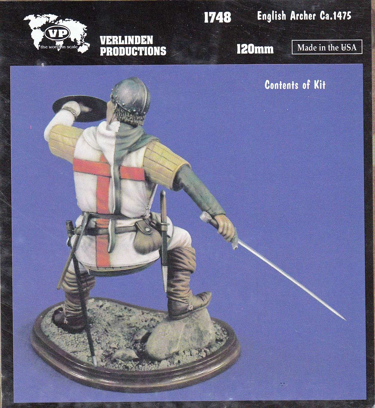 Verlinden VER1748 120mm Figure - English Archer ca.1475 [Model Building KIT]