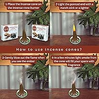 Vista 47 de TRUMIRI Copal Incense Cones - Total 20 Cone Incense - Dual Pack of 10 Insence Cones - Incense Cones Scented - Cone Incense Scents - Insense Cones