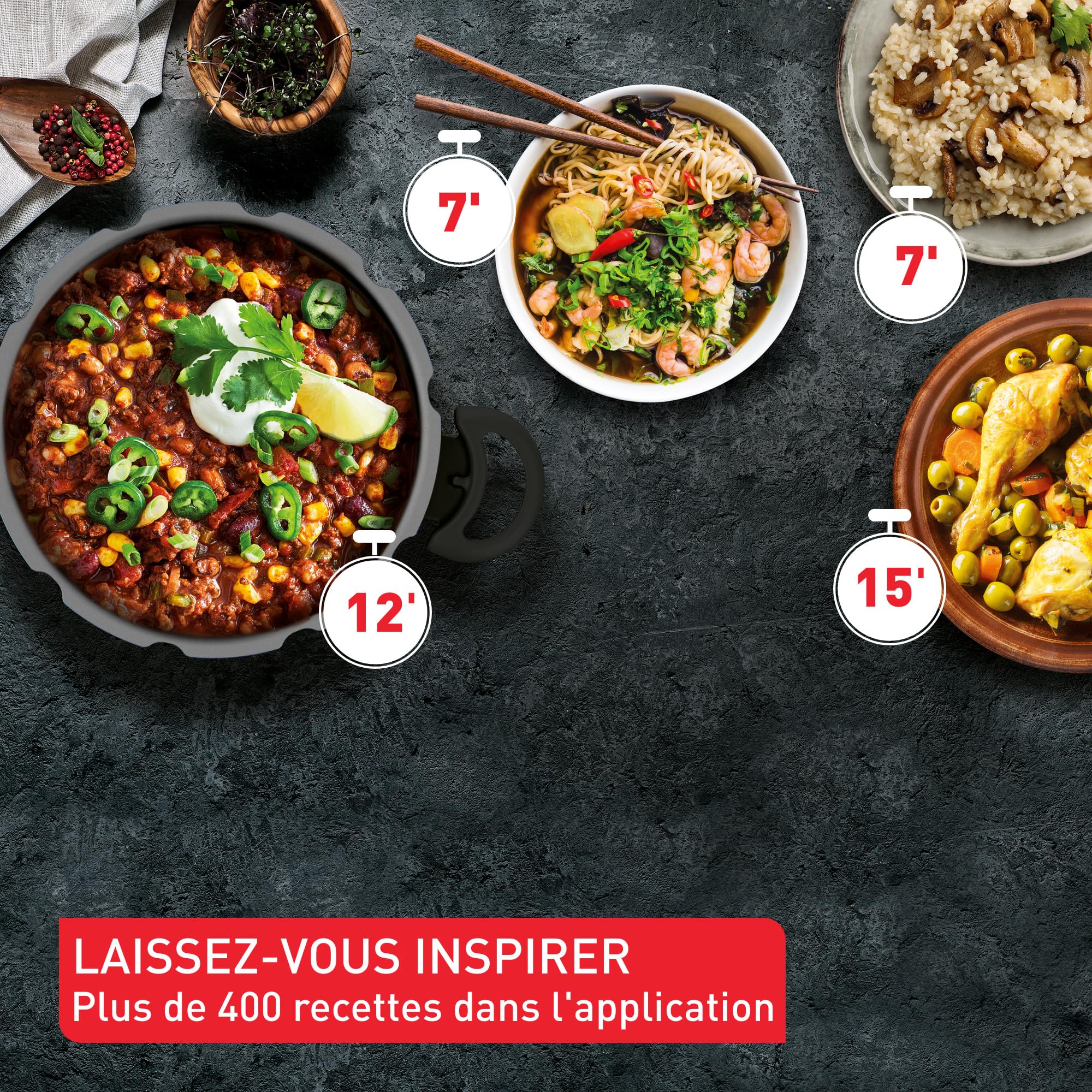 Tefal Secure Neo 8L, Cocotte-minute en acier inoxydable, Pour 5-8personnes, Résultats rapides, La qualité au juste prix, P2534449
