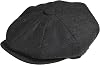 PEAKY BLINDERS 8 Piece 'Newsboy' Style Flat Cap -Tweed Wool Fabric Variations