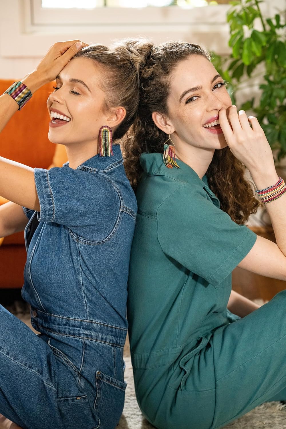 INK+ALLOY Beaded Earrings for Women Dangling, Whitney Medium Fringe Statement Boho Earrings, Hypoallergenic Handmade Jewelry for the Modern Bohemian, 3.25-Inch Length - Image 4