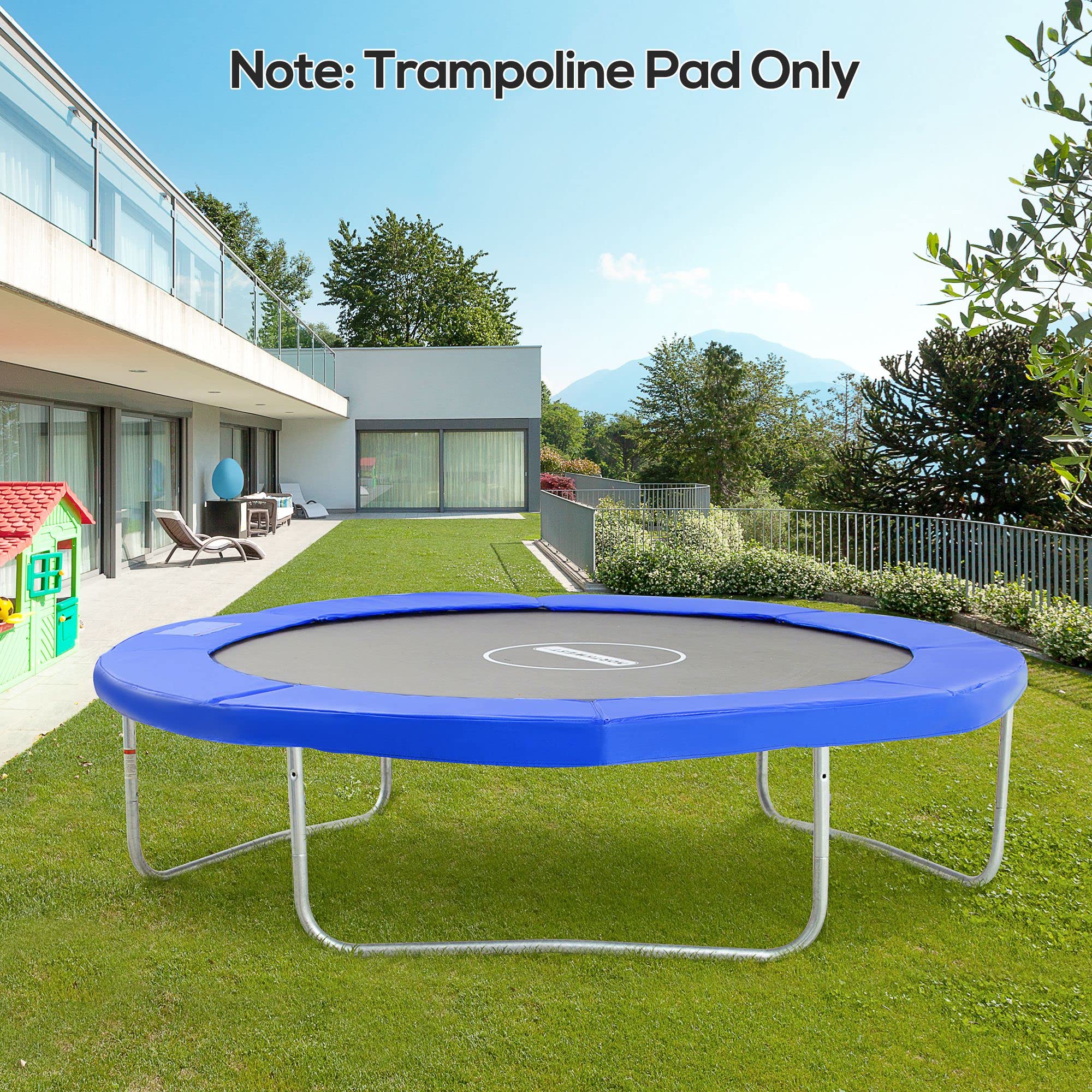 HOMCOM Coussin de Protection pour Trampoline de Remplacement Ø 244, 305, 366 cm bâche à Ressorts pour Trampoline résistant aux Rayons UV, Anti déchirure