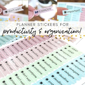 Planner Stickers - Set of Over 1,000 Planner Stickers - 20 Sheets of Colorful Stickers - Busy Bee Planners