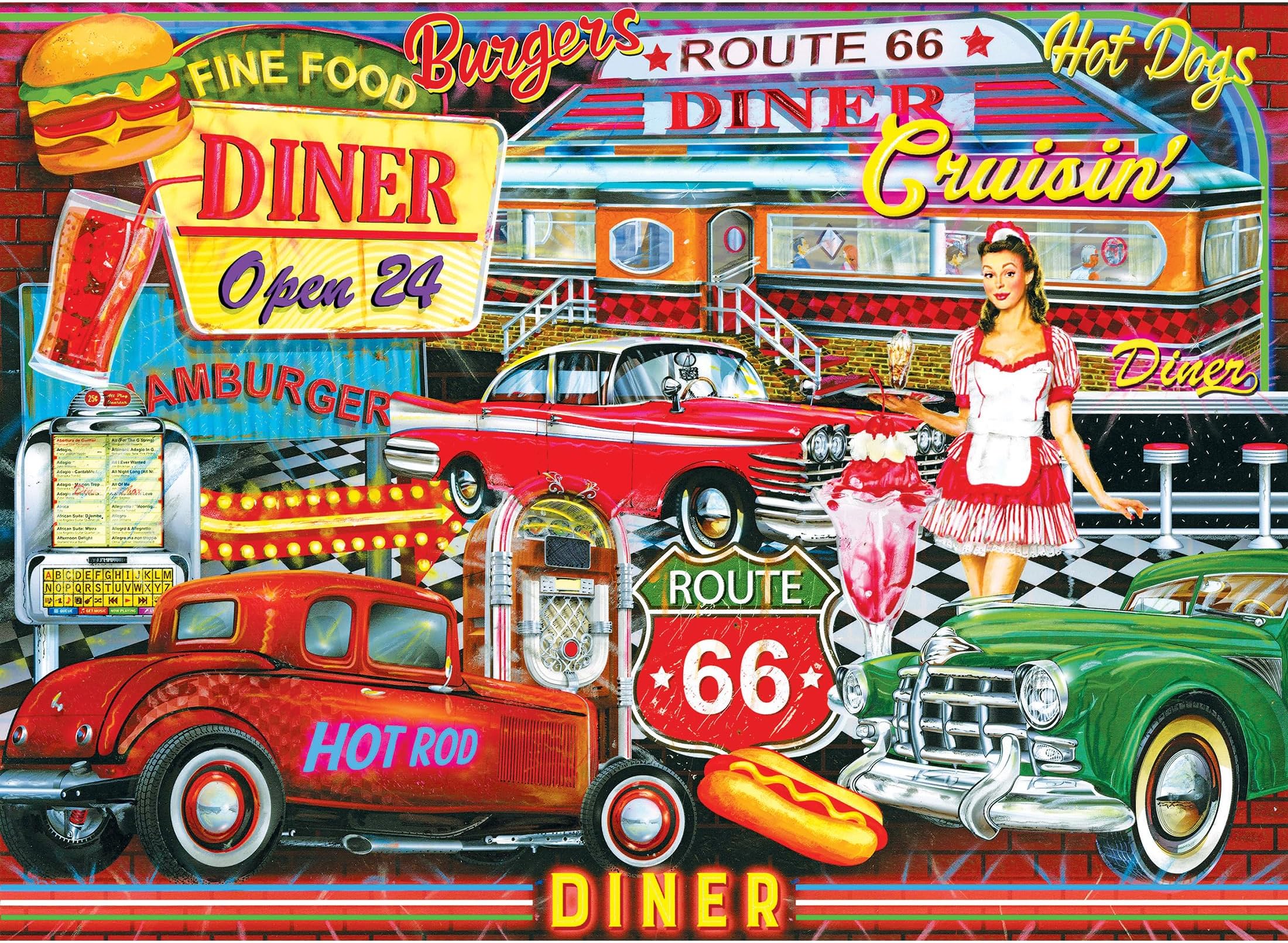 Rose ArtKodak 1000 Piece - 50's Diner