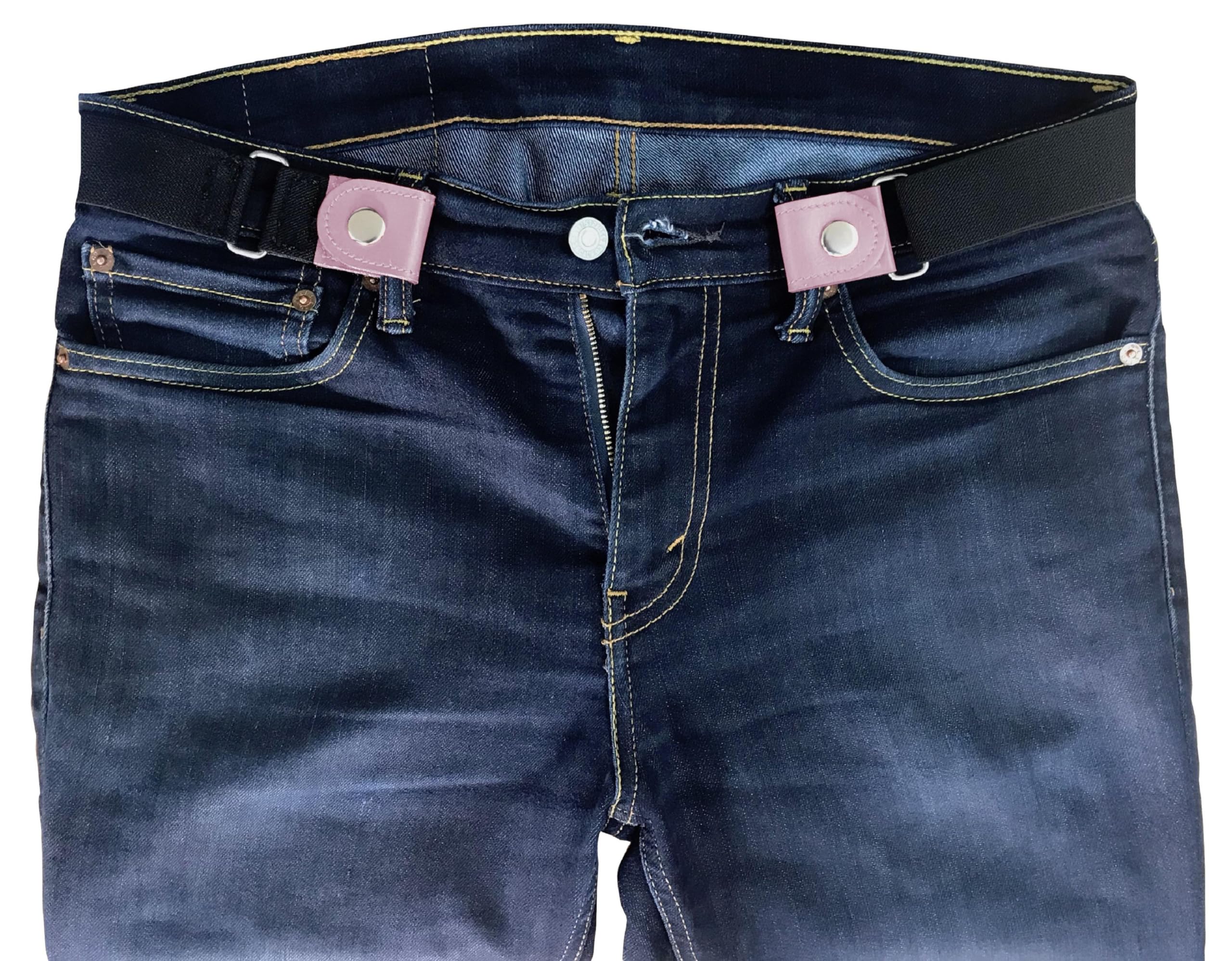 Valerio Men's Light Pink Wo Unisex Buckle-Free Hassle-Free Bulge-Free Breathe Easy Genuine Leather Belt (120 Cm/ 46 Inches)