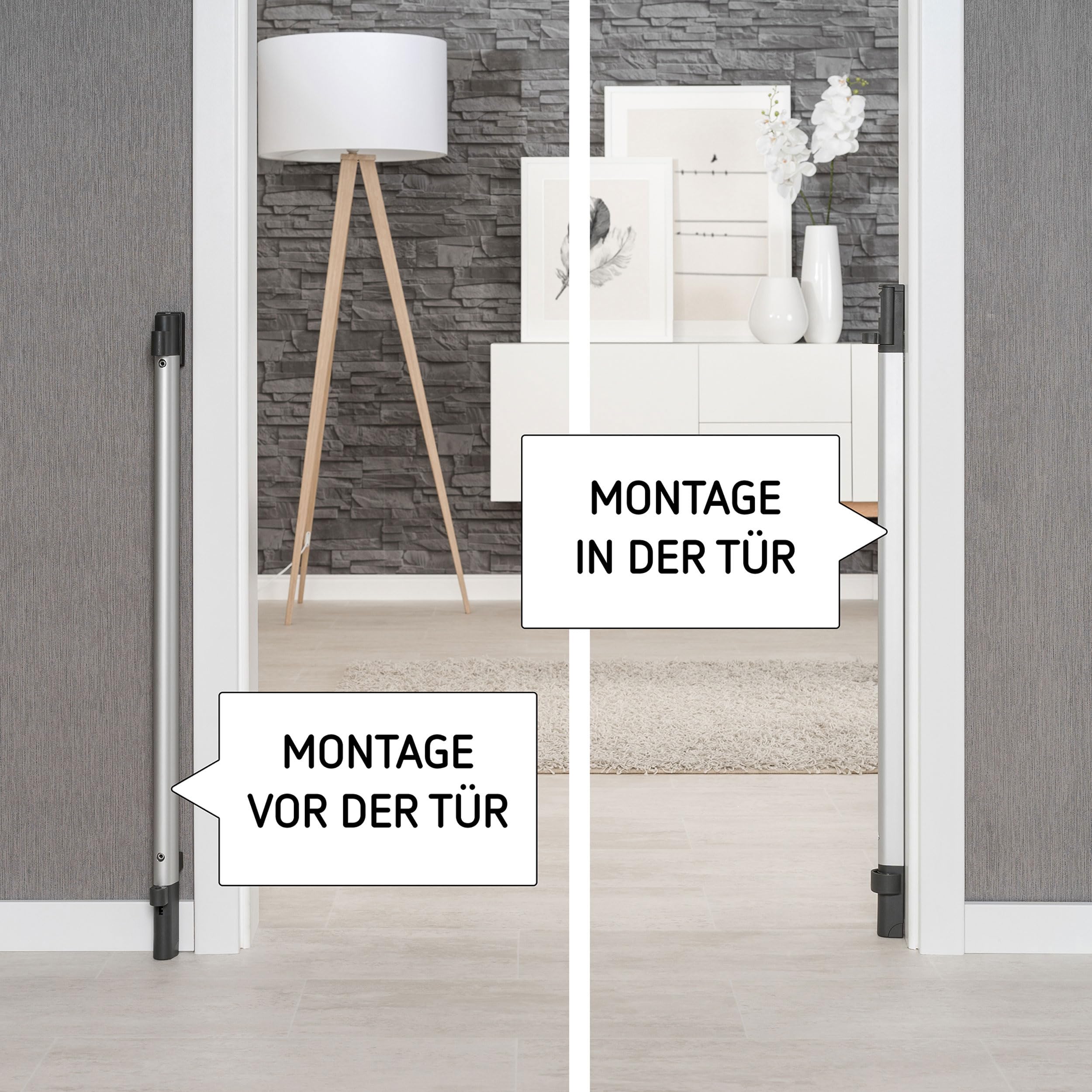 reer Türgitter und Treppengitter Trend zum Schrauben, modernes Design, Holz, stabiler Halt, Durchgangsbreite 76-106cm
