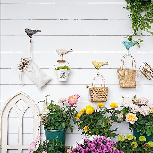 Miniatura 2 de SOFFEE DESIGN Juego de 4 ganchos de metal vintage para abrigos de pared, ganchos resistentes para colgar en la pared, ganchos para colgar en la