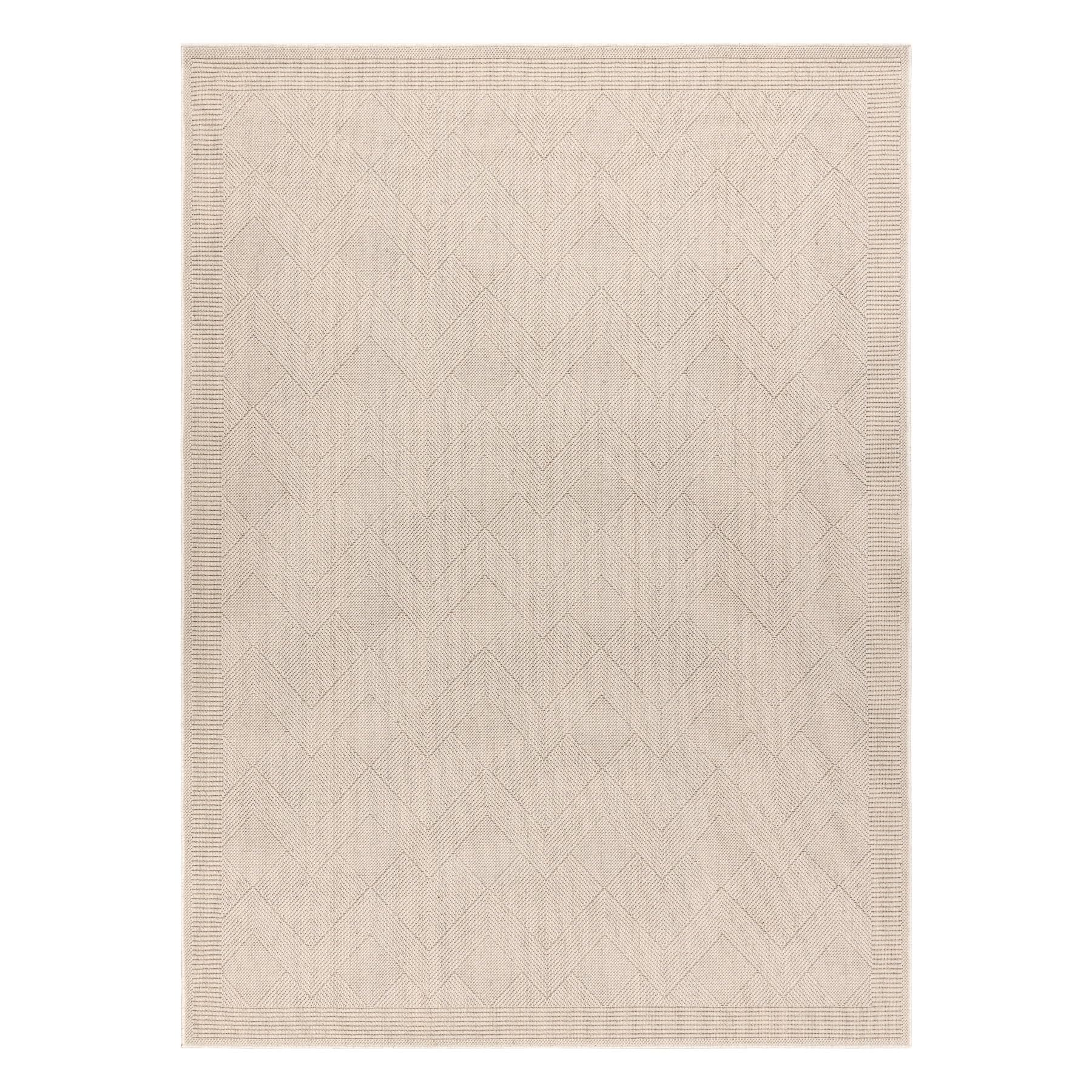 rugsx Tappeto in lana VILLA tappeto piatto tipo sisal beige 200x300 cm