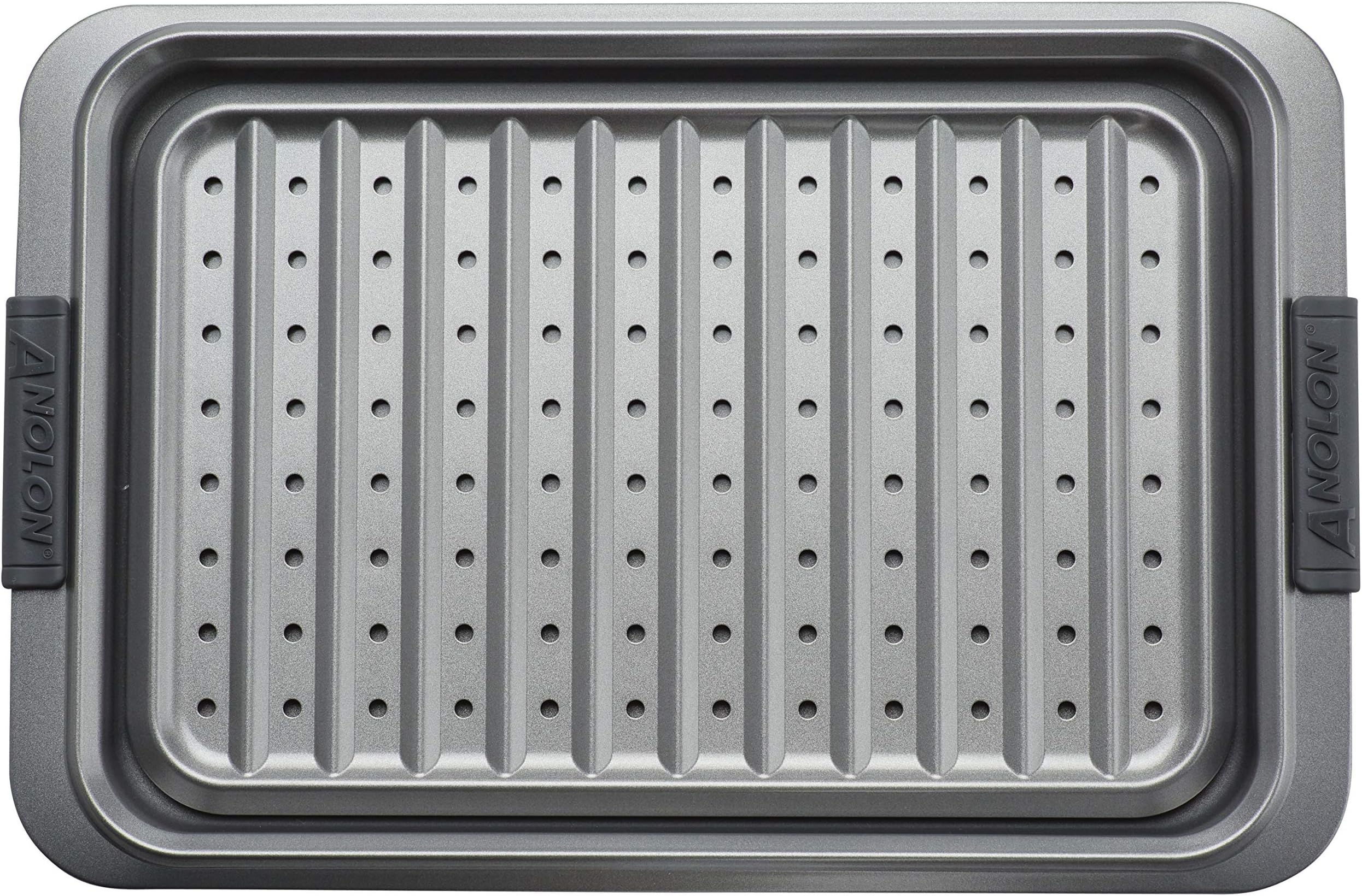 Anolon 47730 2-Piece Crisper Pan Set Steel, Graphite
