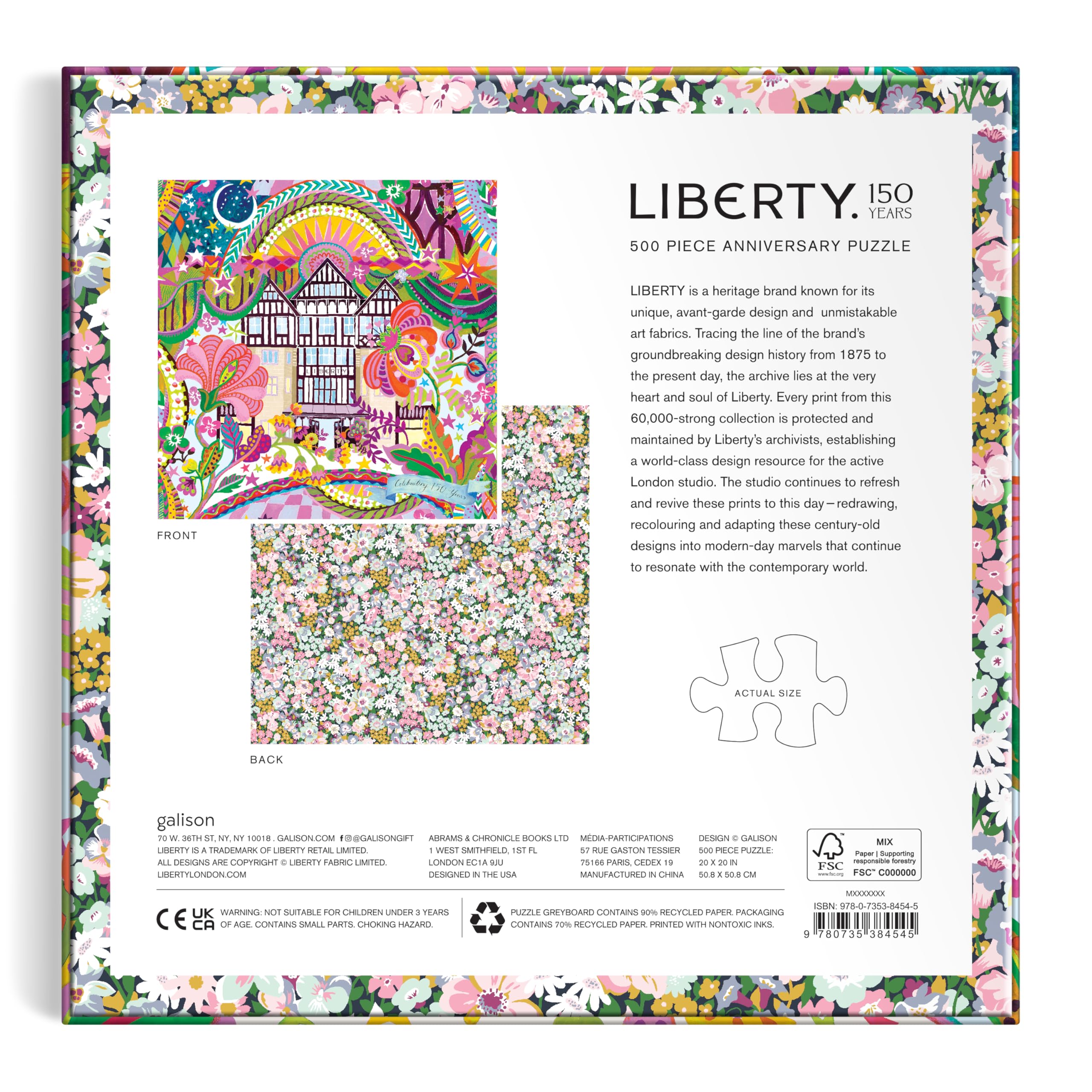 Liberty 150th Commemorative 500 Piece Double Sided Puzzle - Image 3