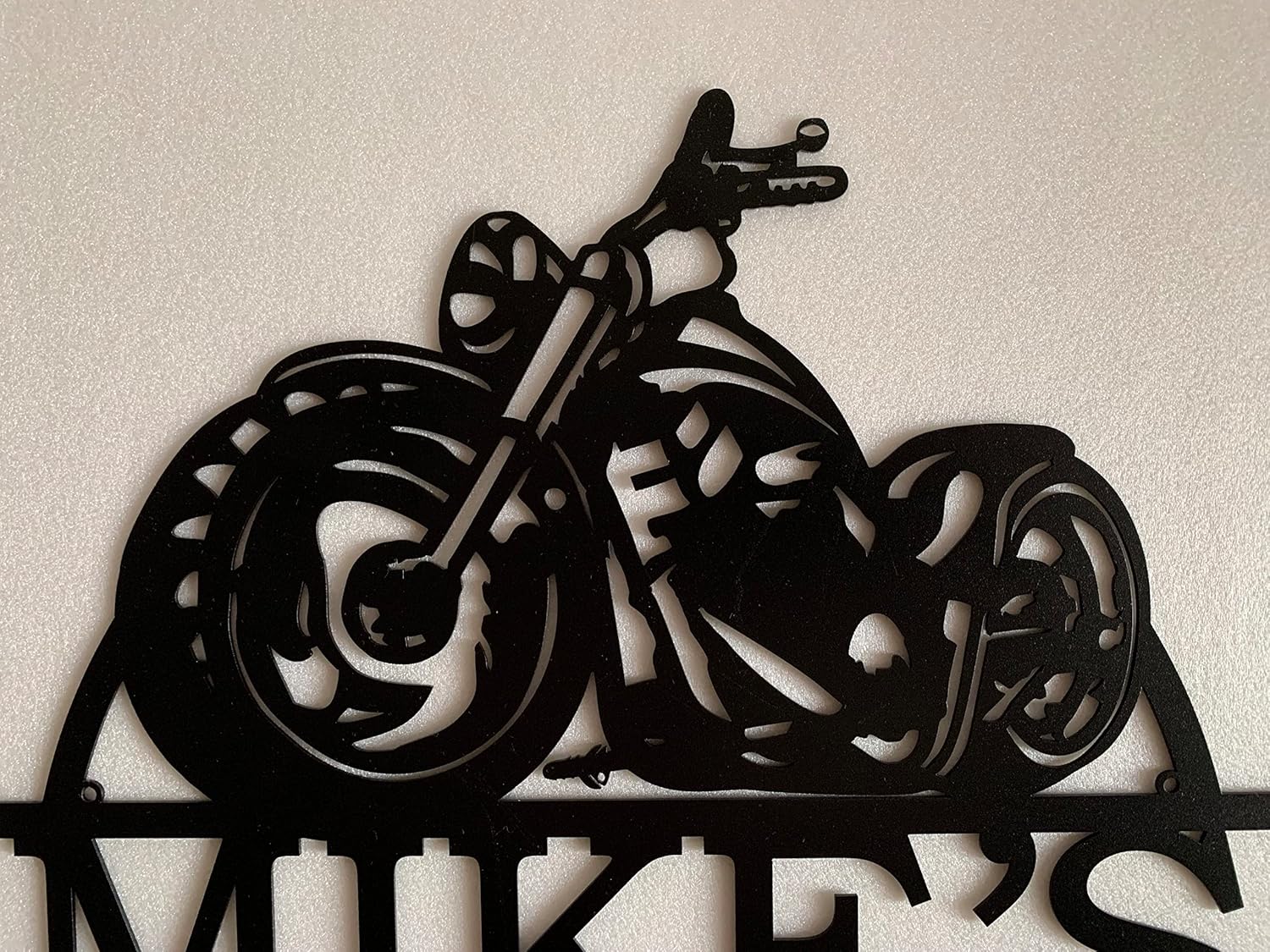 Personalized Motorcycle Garage Sign, Custom Metal Name Sign, Handmade Motor Bike Hanging Plaque Metal Wall Art, Man Cave Decor, Gift for Biker, Housewarming, Gift for Him, Cafe Racer