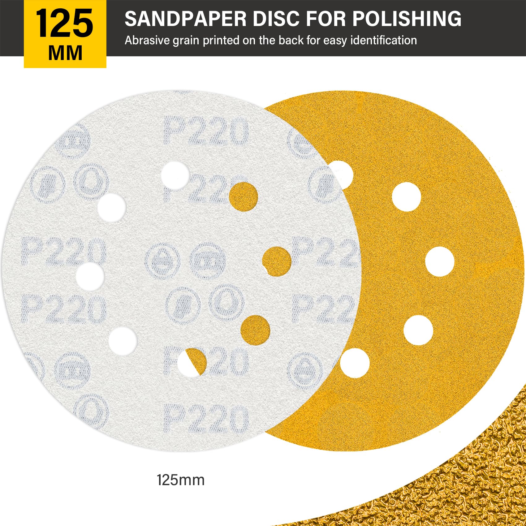 Disques Abrasifs 125mm Lytool - 104 Pièces Grains 40-240 Pour Ponceuse Excentrique