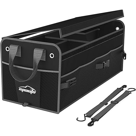 EPAuto Premium Car Trunk Organizer with Removal Lid, Black