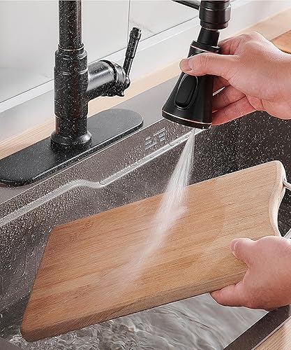 Vista 86 de FORIOUS - Grifo para fregadero de cocina Negro y dorado