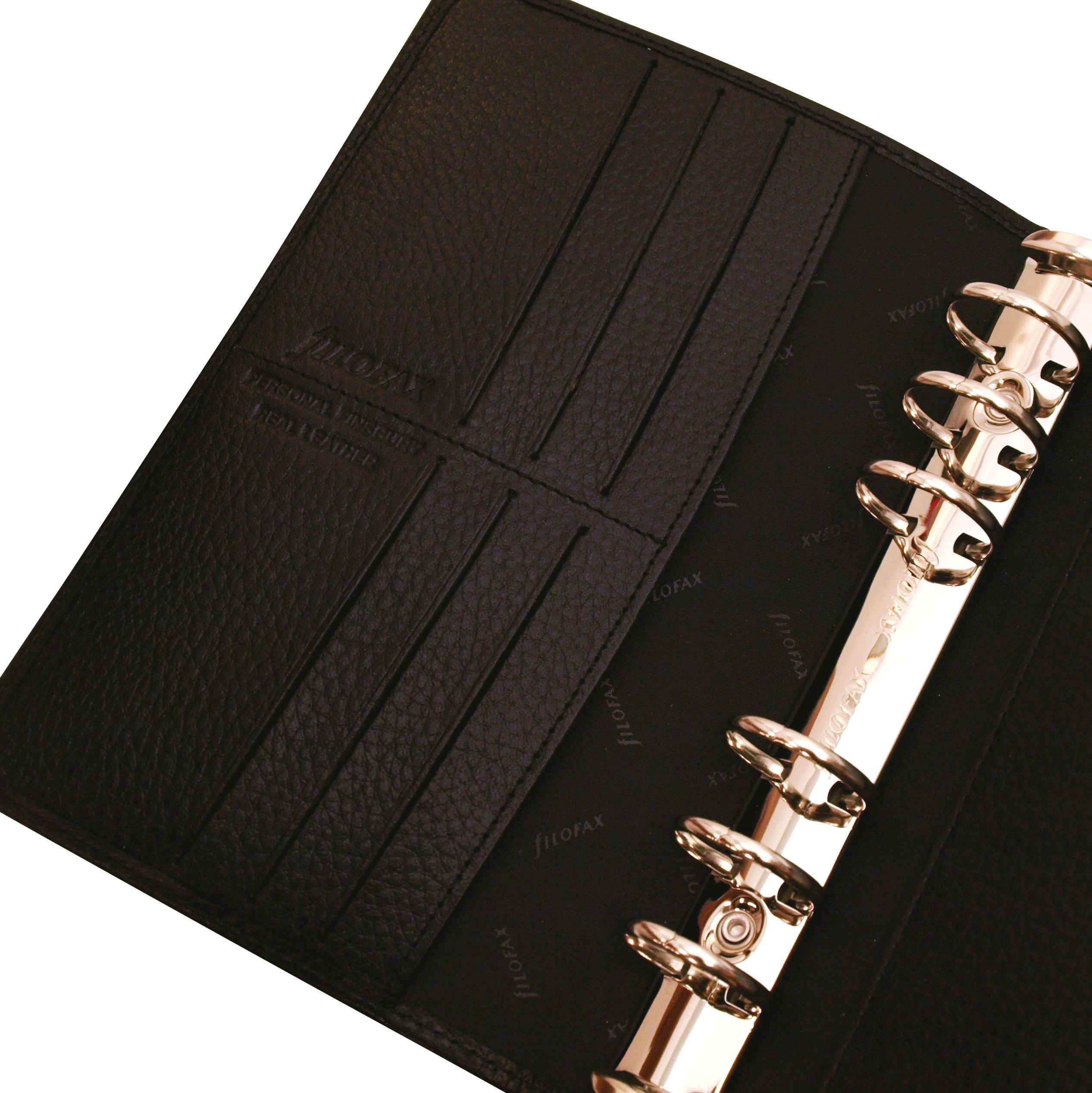 Filofax Finsbury Personal Terminplaner Leder 13,5 cm black