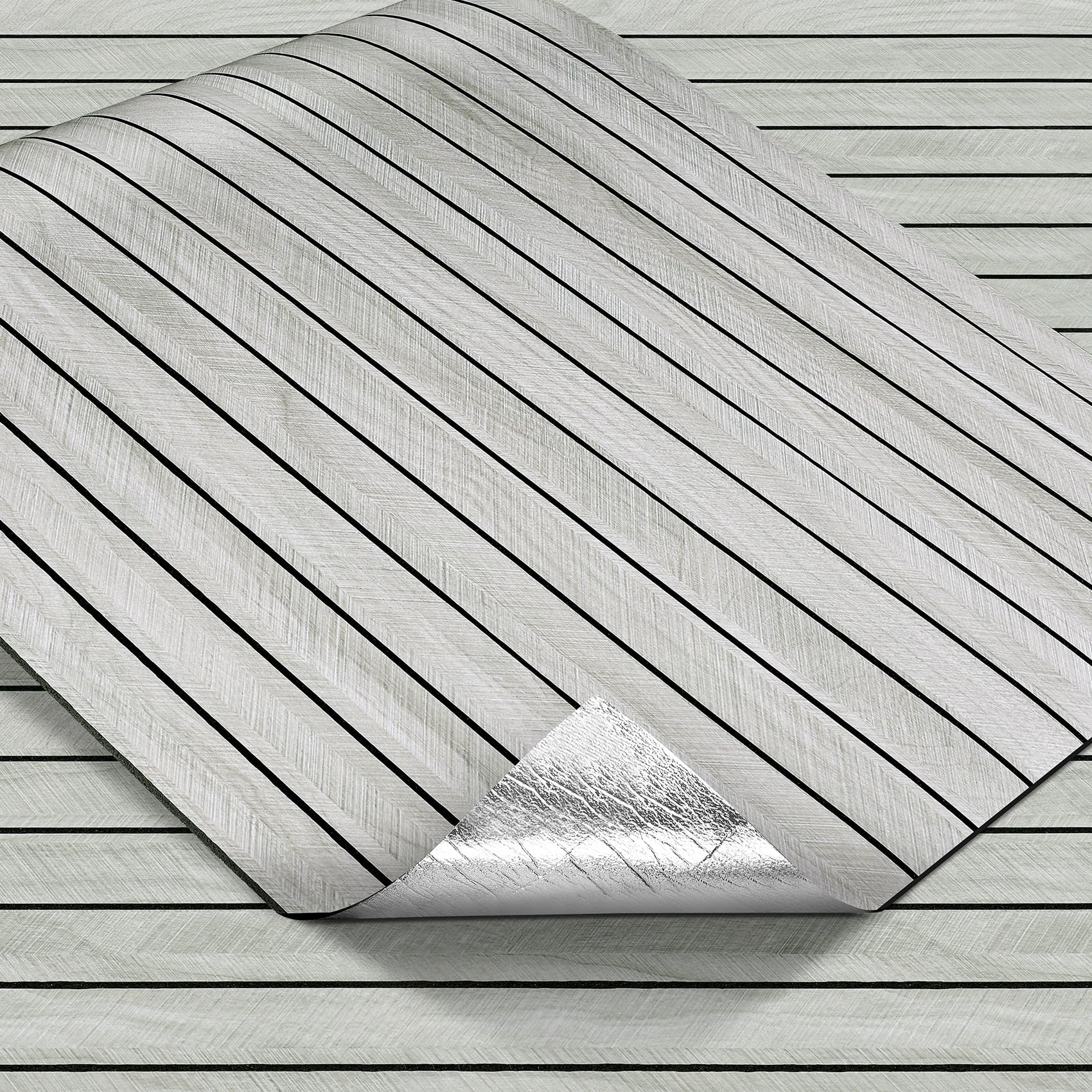 LaCheery 60cm x 300cm Pannelli Decorativi per Pareti PVC 3D Rotolo Pannelli da Parete Effetto Legno Carta da Parati Adesiva Muro Grigio Chiaro Spesso Impermeabile per Muro Armadio Soggiorno Salone