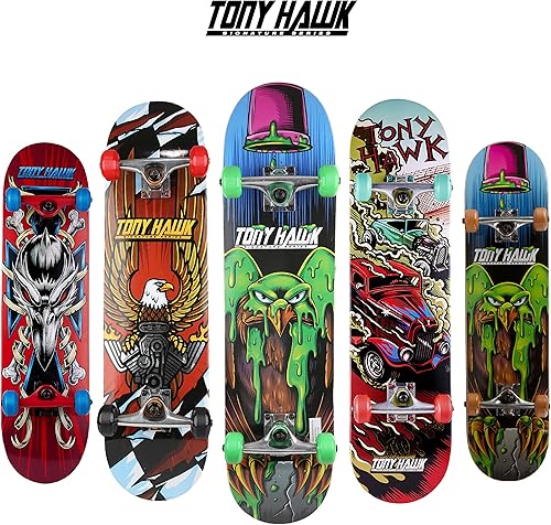 Miniatura 27 de Tony Hawk 31" Skateboard - Signature Series 1 Skateboard with Pro Trucks, Full Grip Tape, 9-Ply Maple Deck, Ideal for All Experience Levels Cool Bird