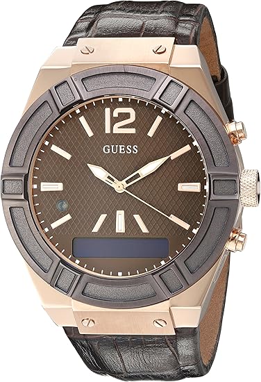 Guess Heren horloge Connect Analoog - Digitaal Quartz Leer C0001G2 :  Amazon.nl: Kleding, schoenen \u0026 sieraden