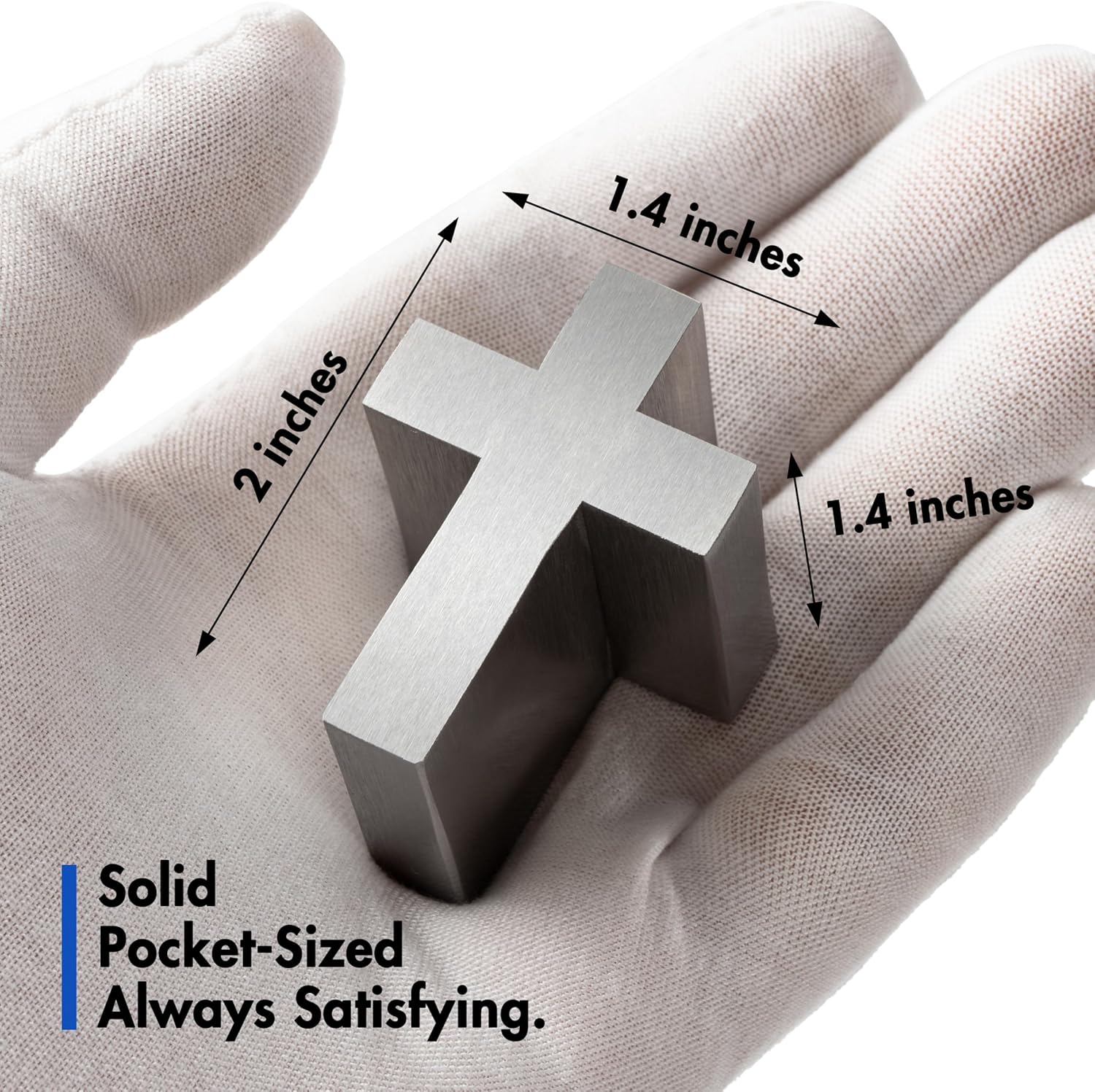 Heavenly Metals 4-Piece Cross 3D Puzzle for Adults – Stainless Steel Christian Desk Toy, Zero Tolerance Wire EDM Cut Precision Fidget and Executive Gift for Men and Women