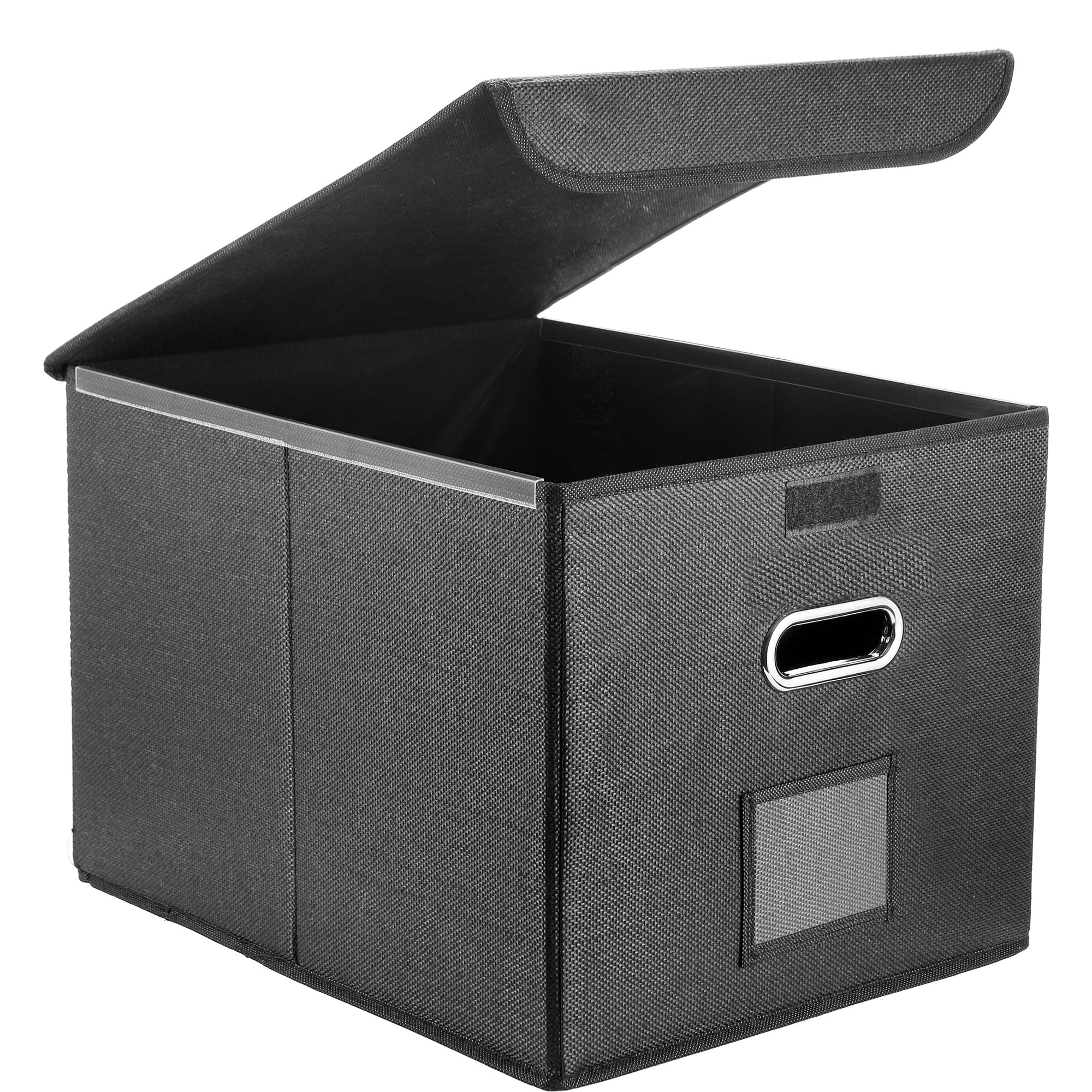 JIANTA A4 Hanging File Storage Box with Lid, Foldable Fabric Cube