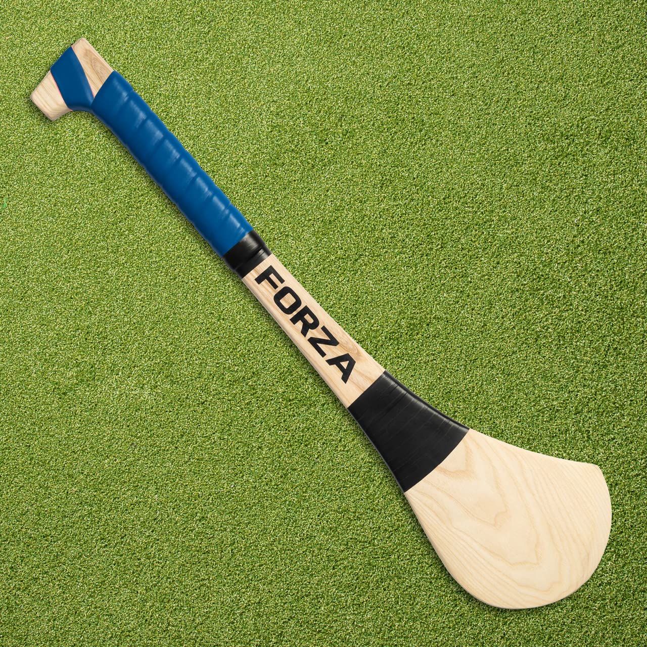 FORZA Ash Wood Hurling Stick - GAA Hurling & Camogie Stick [5 Sizes] (Blue, 24in)