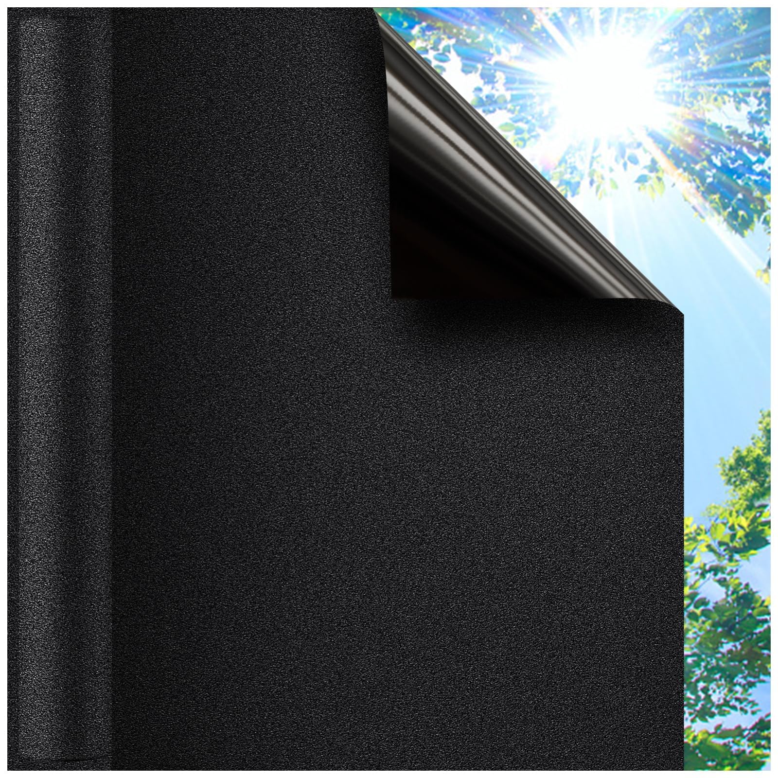 Lifetree Fensterfolie Blickdicht: Milchglasfolie Selbstklebend Fenster Sichtschutzfolie Blickdicht Anti-UV Statische Privatsphäre Haftend Glasfolie ohne Kleber Matt für Zuhause Büro 90 x 200cm