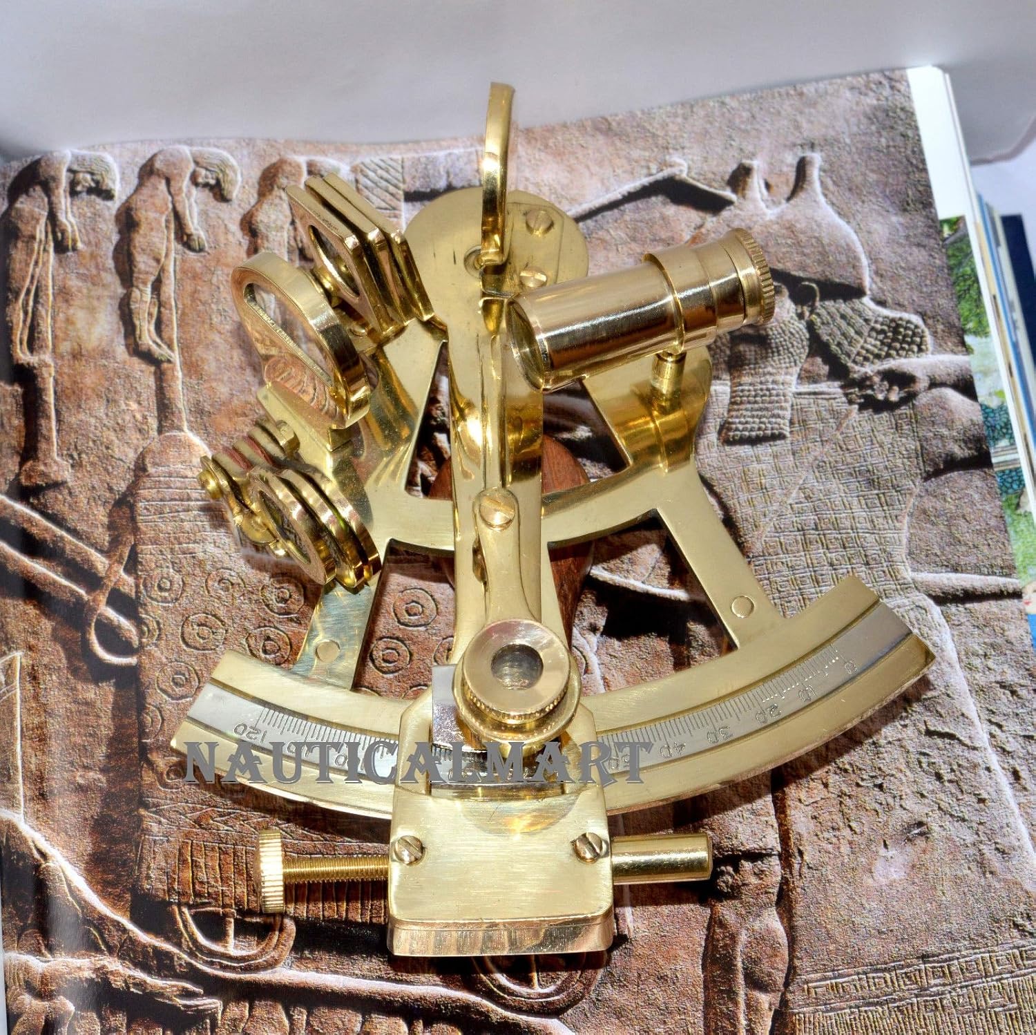 NauticalMart 4" Collectible German Working Instrument Marine Solid Brass Sextant