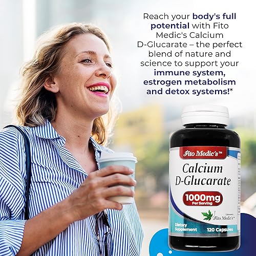 Miniatura 2 de Laboratorio - d-glucarato de calcio, calcio 1000 mg -120 cápsulas, suplemento de calcio - apoyo para la menopausia - armonía hormonal -