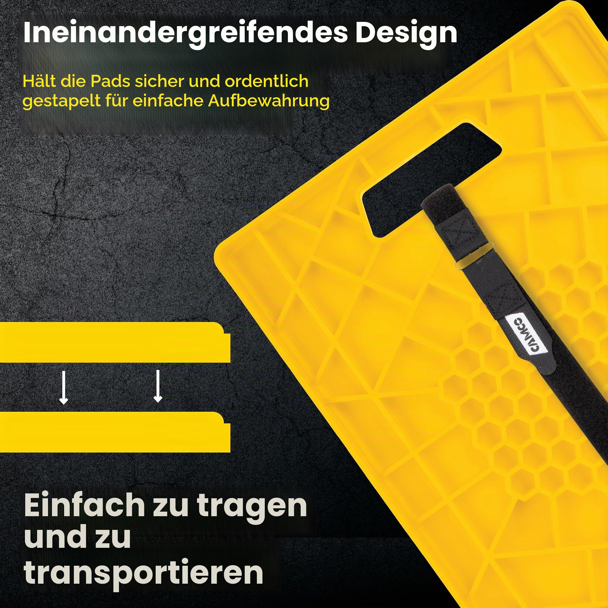Camco 44541 Große Unterlegplatten für Wagenheber und Wohnwagenstützen, 2 Stück