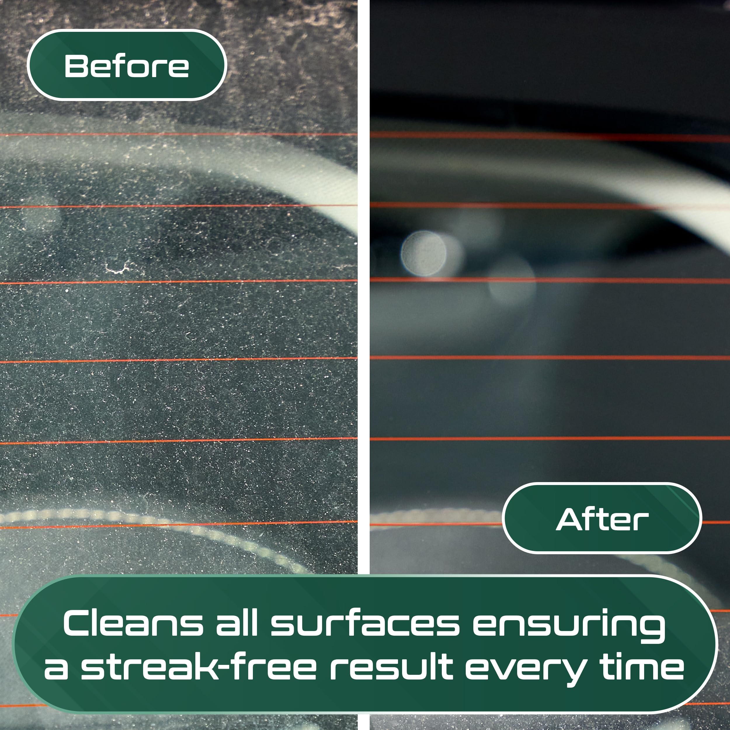 Infinity Wax Streak-Free Glass Cleaner 1L - Limpiador de Cristales de Coche sin Rayas, antiestático, Secado rápido, Elimina Huellas, Grasa y película de vapeo, Interior y Exterior.