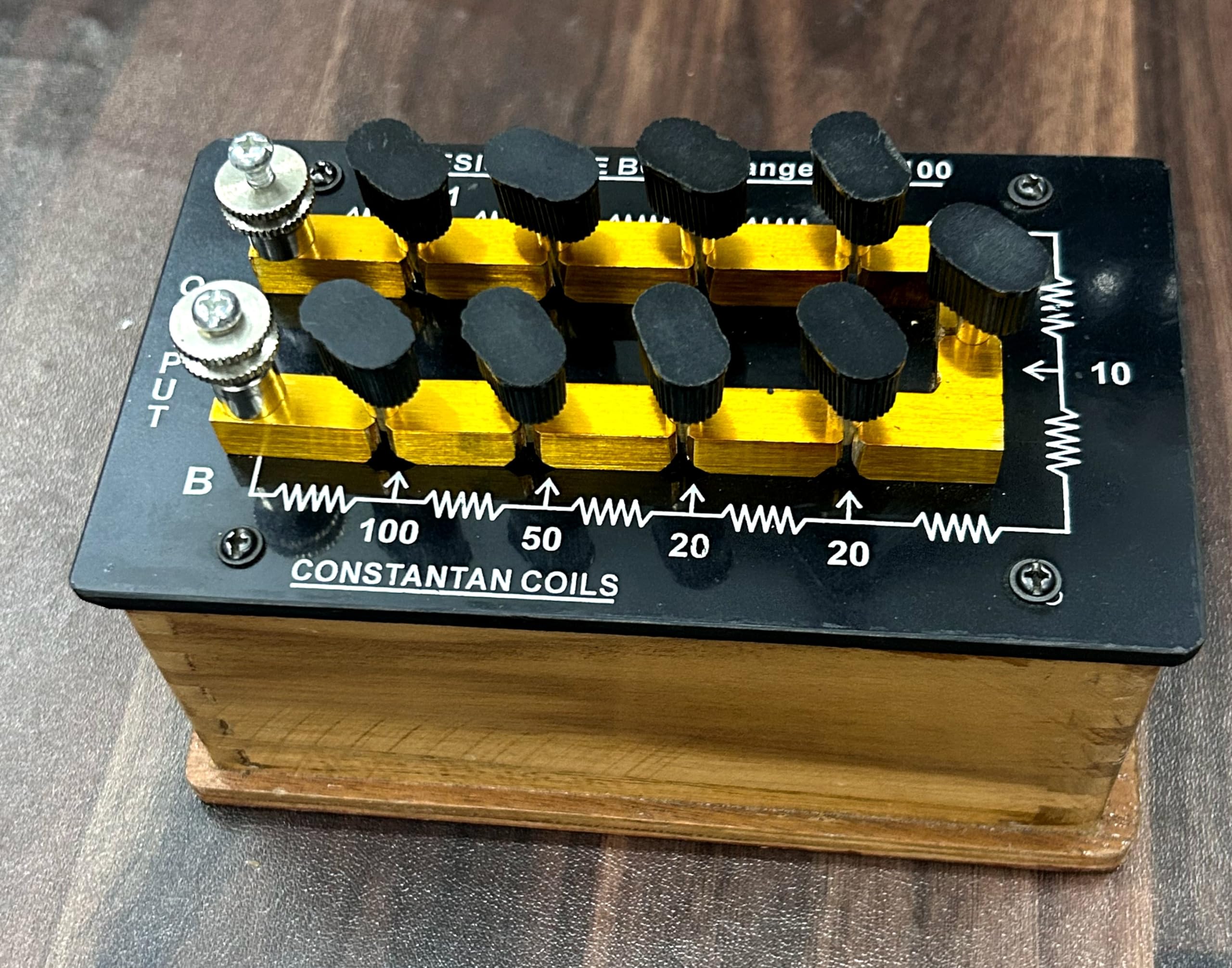 DT Science House Resistance Box Plug Type || Range Between 1 to 100 Ohm || Resistance Box for Physics and Electronic Lab