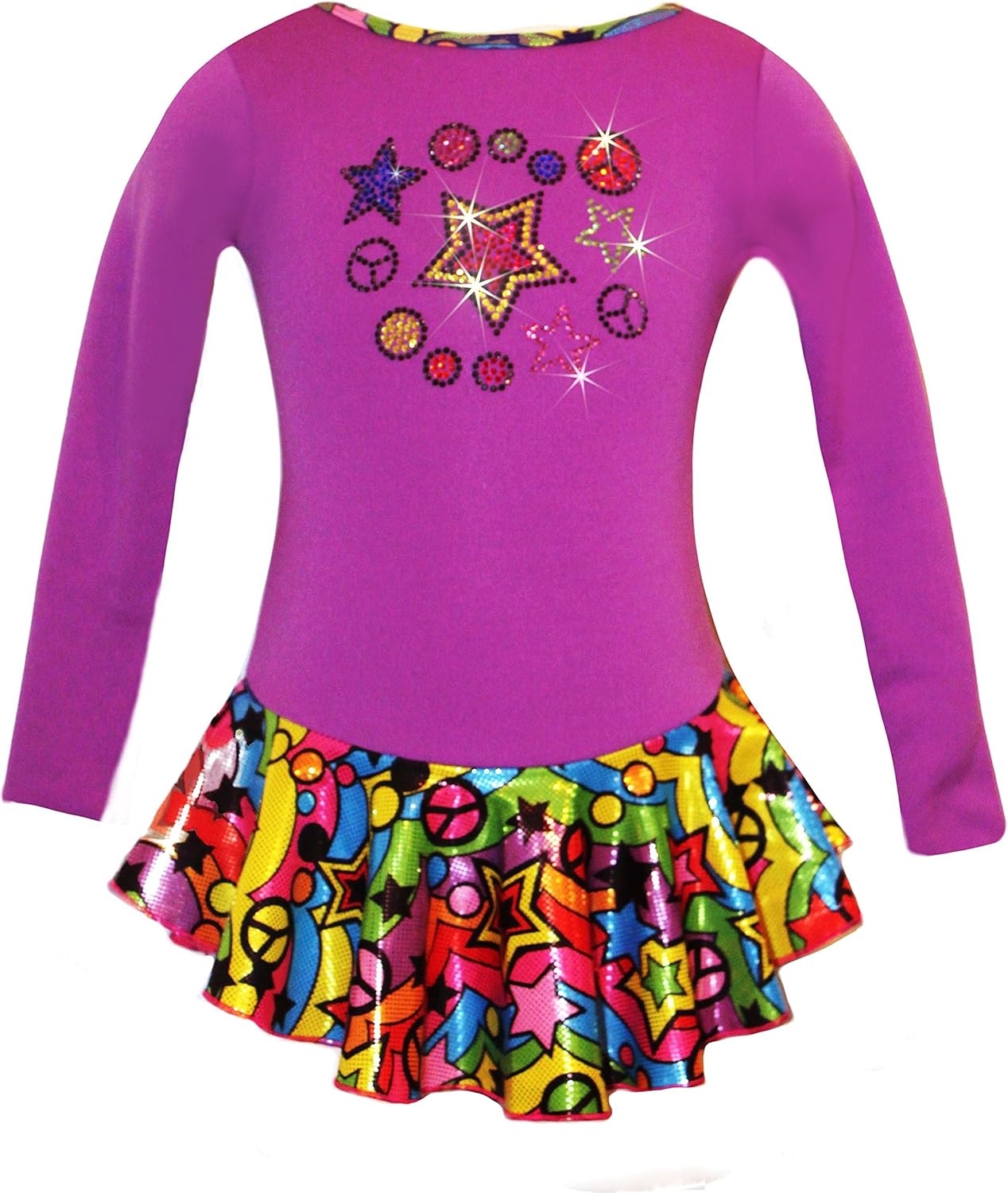 Ice Fire Polartec Ice Skating Dress Peace & Stars Design