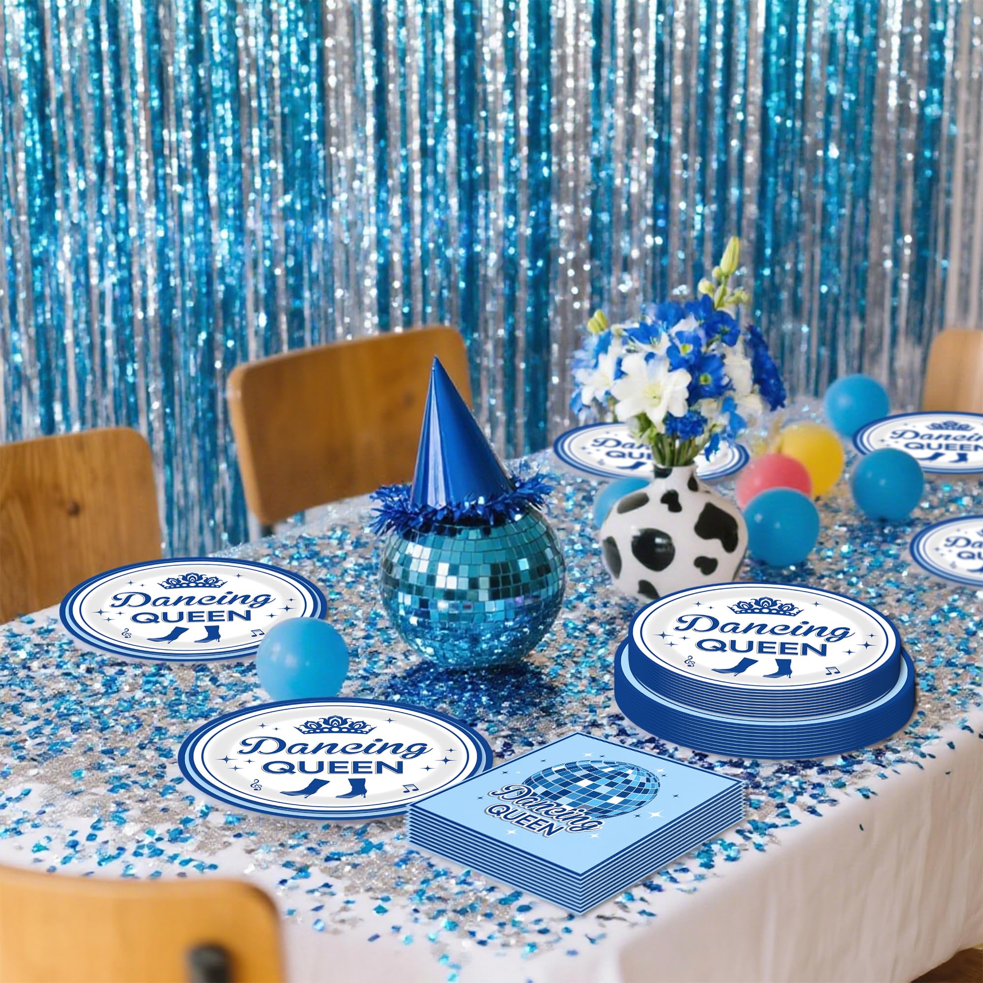 Roaring Good Time Platos y servilletas Dancing Queen para decoración de fiesta de discoteca Mamma Mia para cumpleaños, boda, despedida de soltera