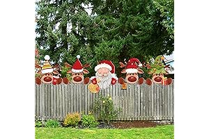 Barydat Christmas Peeker Decoration, 5 pcs Peeking Garden Yard Xmas DIY Outdoor...